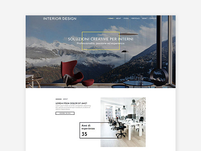 Homepage Interior design website homepage interior design navigation ui design web design