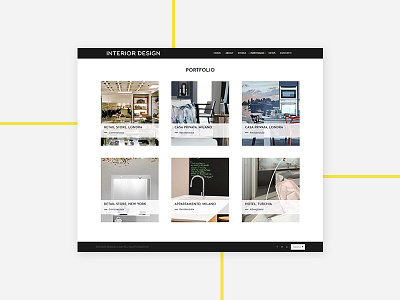 Portfolio Interior Design website interior design navigation portfolio ui design web design