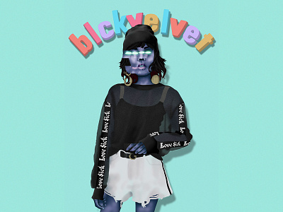 Love$ick color digital painting fashion glitch graphic design illustration