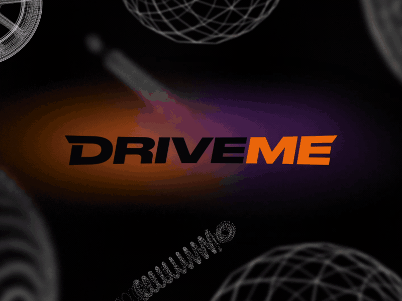 DriveMe logo animation animation branding design illustration illustrator logo minimal motion design typography vector