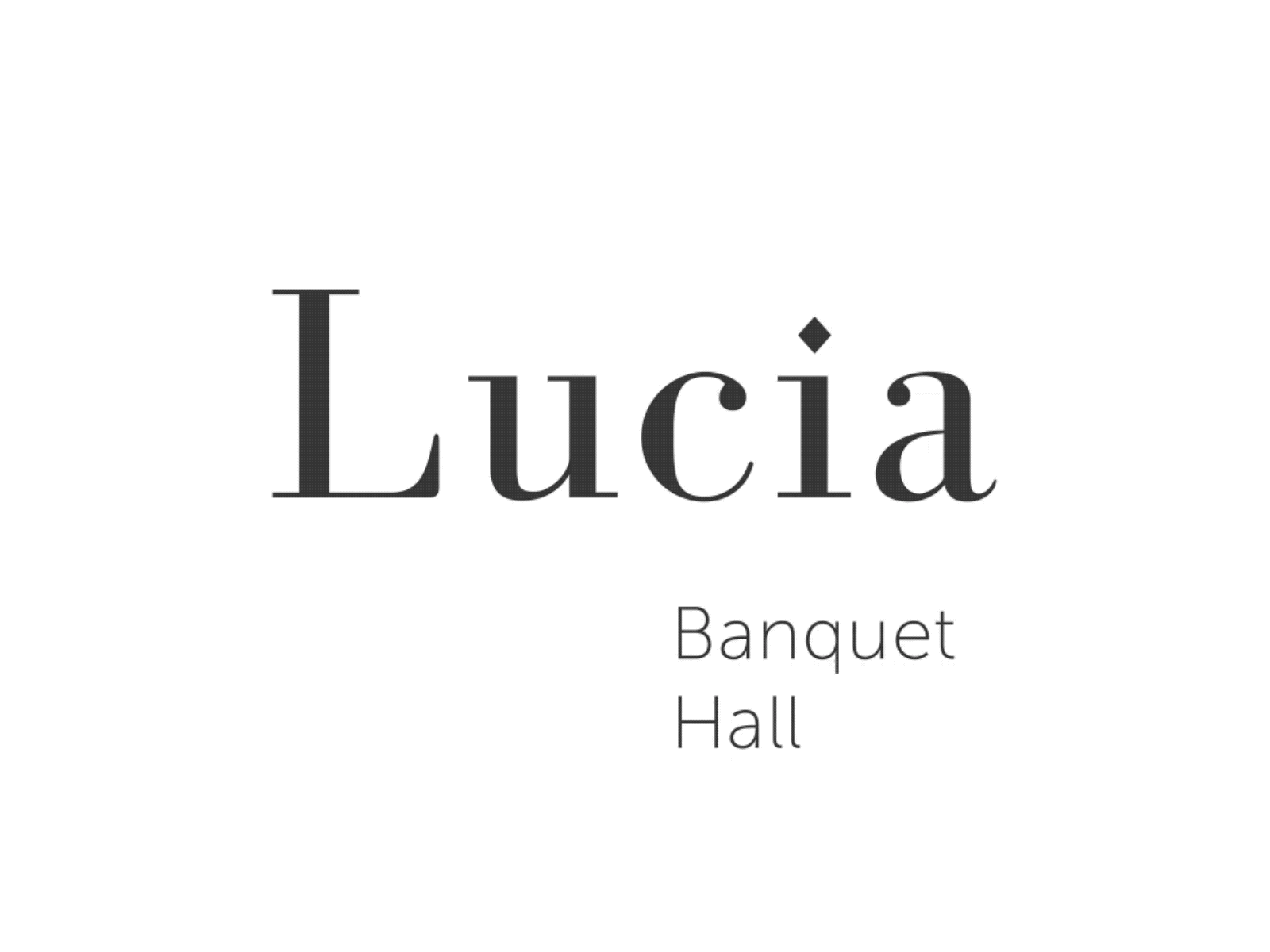 Lucia banquet hall animation branding design illustration logo motion design