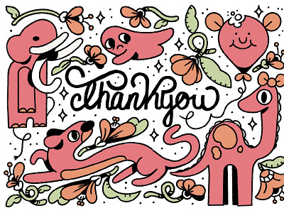 Thank You Card! card design illustration illustration design illustration digital illustrations illustrations／ui illustrator thankyou