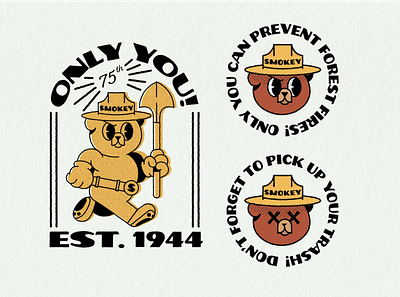 Only You! badgedesign badges illustration illustration design illustrations illustrator national park retro smokey