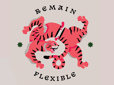 Remain Flexible adobeillustrator adobeillustratorcc illustrating illustration illustrator procreate tiger