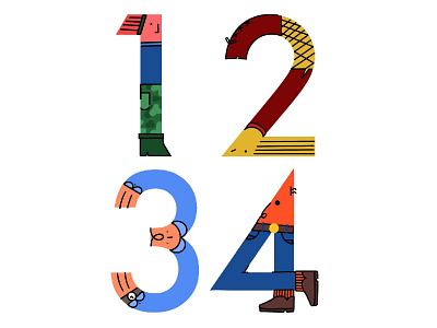 1234 character character design characterdesign characters number numbers