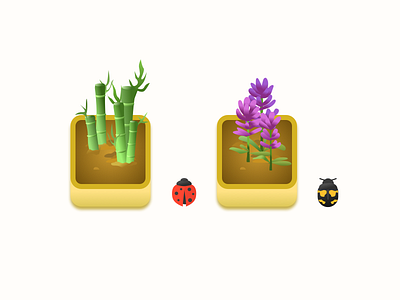 Sneak peek assets bugs flowers game illustration plants
