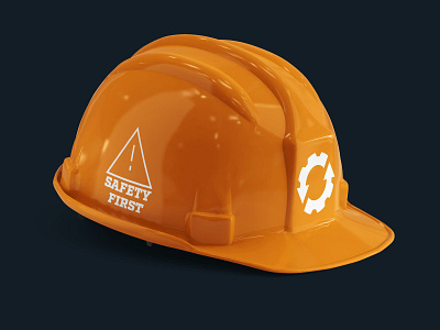 "Safety First" c/o Smart Hardhat branding concept concept art construction construction company design logo product product branding