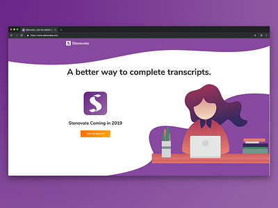 "A better way to complete transcripts." branding clean conversion design illustration landing page logo ui ux web design