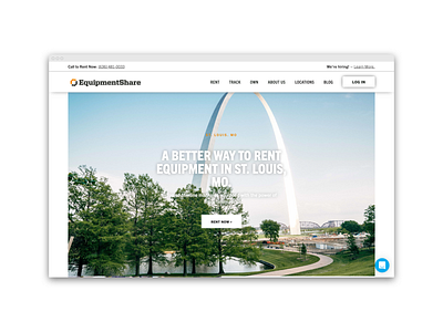 "The Lou" c/o EquipmentShare clean conversion design landing page web design