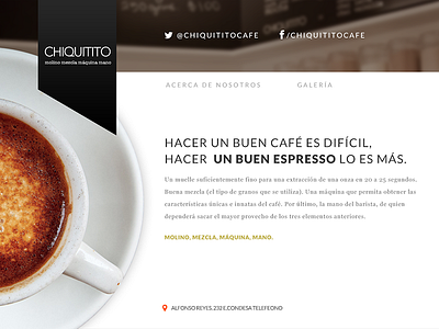 Coffee Shop art direction ui web design
