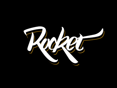 Rocket lettering