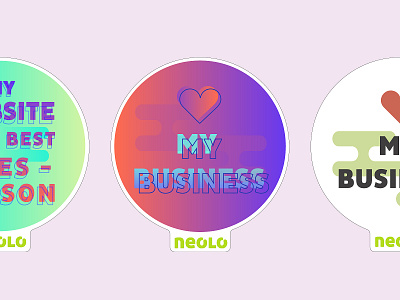 Neolo Stickers branding design illustration logo print sticker vector