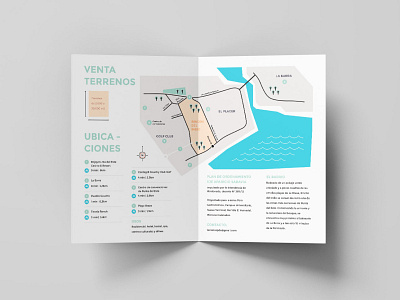 Brochure design brochure design clean graphic design illustration map pastel colors print design two fold