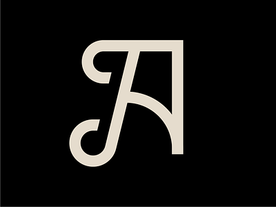 A branding classic curly flourish letter letterform mark monogram simple thick lines typography