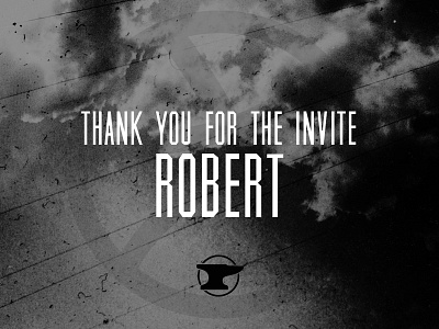 Thanks Robert! black and white debut logo texture