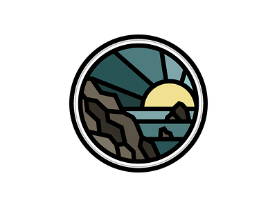 Bodega Head bodega bodega head california cliff coast icon logo thick lines travel