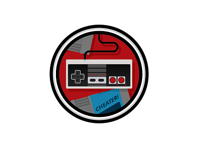 NES Badge badge circle flat games icon nes nintendo retro retro gaming video games