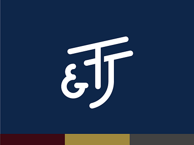 T&J Monogram ampersand brand branding icon j logo mark monogram t typography wedding
