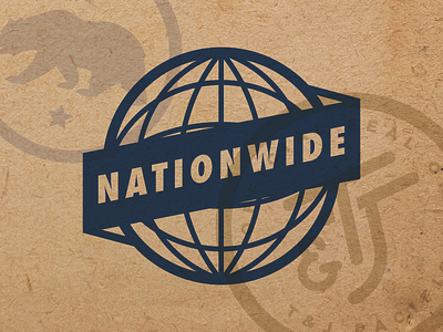 Nationwide bear globe heritage icon monogram seal travel vintage