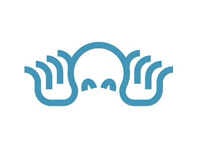 Octodude animal icon lines logo octopus simple thick lines