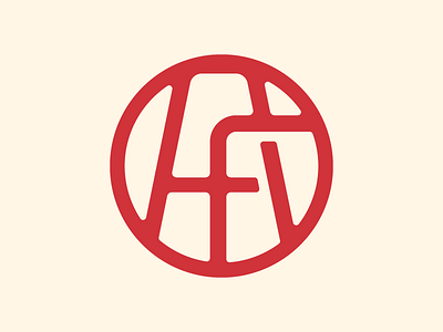 A+F a brand branding cattle brand circle emblem f letterforms logo mono line monogram thick lines typography