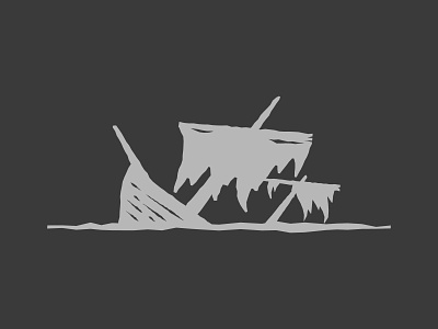 Shipwreck beer boat ghostship illustration logo logo design pirate rough ship shipwreck simple
