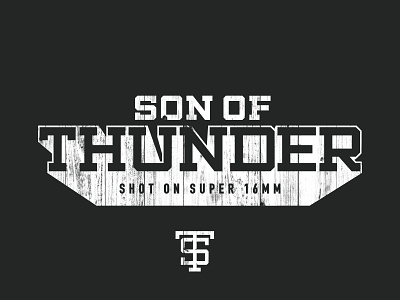 Son of Thunder Logotype branding film logo logotype monogram movie slab slab serif type typography western wood grain