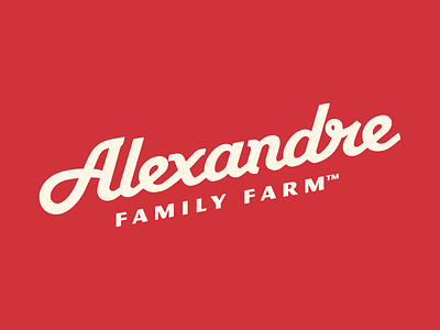 Alexandre Family Farm branding christian christianity dairy faith farm ichthys lettering logo logotype radio script type typography