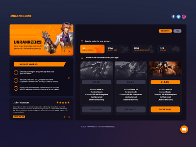 Unranked.ai Website Design gaming ui ui ux ui design uidesign uiux web web design webdesign website