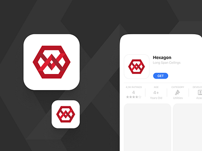 Hexagon Ceilings App Icon dailyui design illustration logo ui uiux