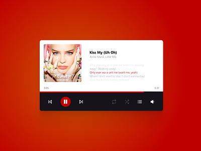 Minimal Music Player dailyui design media music player ui uidesign uiux web