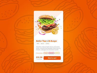 Burger Boys Single E-Commerce Item dailyui design ui uidesign uiux web webdesign website