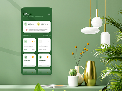 Smart Home Power Tracking App dailyui design ui uidesign uiux web webdesign website