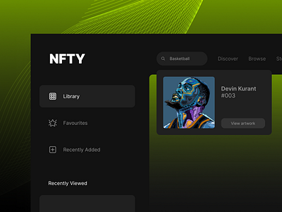 NFTY - NFT Library Search dailyui design ui uidesign uiux web webdesign website