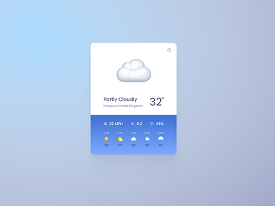 Desktop Weather Widget dailyui design ui uidesign uiux web webdesign website