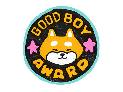 Good Boy Award animals badge badgedesign branding branding and identity cute dogs illustration logo riso risograph risography