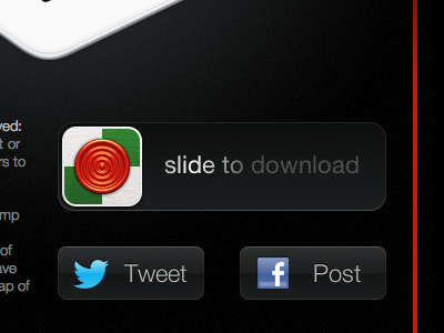 slide to download download facebook post slide tweet twitter unlock