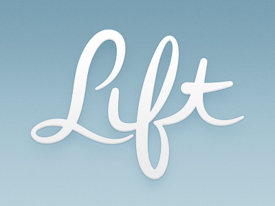 Lift Logotype cursive cute lift logo logotype script type white