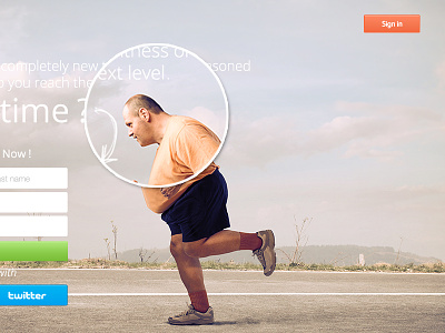 Fitnass Landing Page clean colors fat fitness guy landing red sports ui ux worldwide