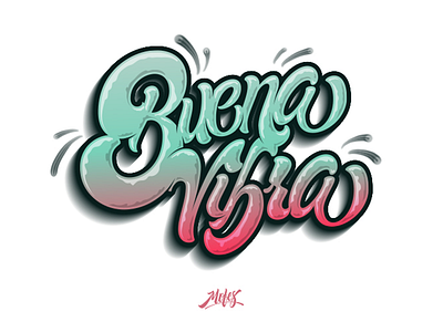 Buena vibra cyclists lettering