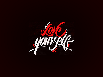 Love Yourself design lettering love party