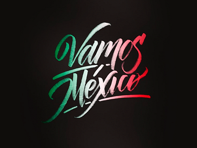 Vamos México lettering mexico miseleccionmx worldcup2018