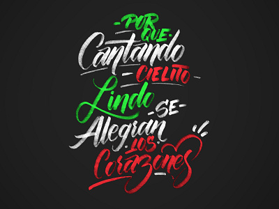 Canta y no llores goodtype lettering song type typegang