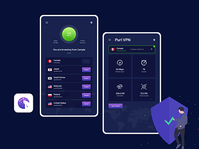 Host VPN Mobile UI Design