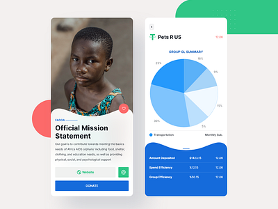 Charity Mobile APP UI - Concept Design