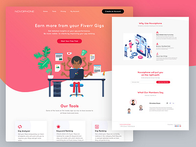 Website UI Design branding clean design illustration landing page design ui website design