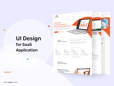UI Design for SaaS Product clean ui saas landing page uidesign website design