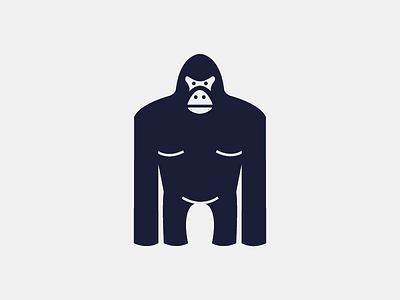 Gorilla logo animal blue gorilla icon logo logo design minimal