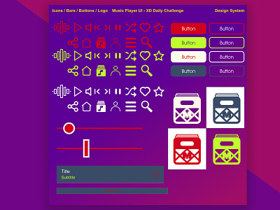 Milkcrate - Music Player UI Kit adobe illustrator cc adobe xd music prototype ui daily ui design ux design visual design