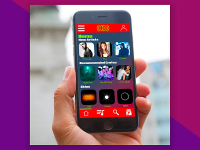 Milkcrate - Music Player Home Screen adobe xd music app prototype ui daily ui design ux design visual design